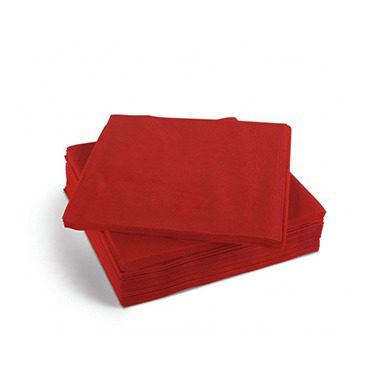 red cocktail napkin