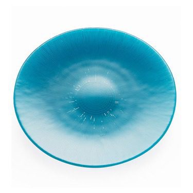 canape glass plate turquoise recycled glass